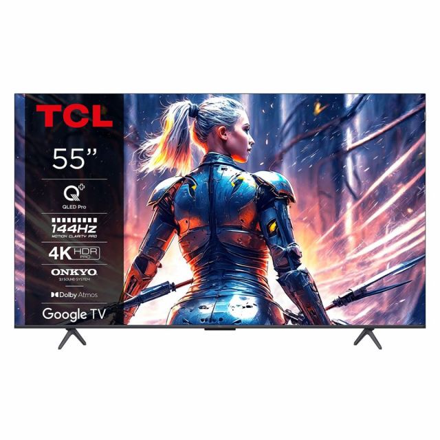 TCL 55C71B 55" | Ultra HD 4K QLED Smart TV | Google TV + Wifi | Dolby Vision & HDR10 | Quantum Dot Technologie + Slim Design | 120Hz