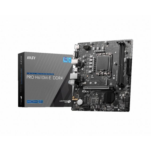 MSI PRO H610M-E | Socket LGA 1700 | Intel H610 | 2xDDR4 | Micro-ATX | Moederbord