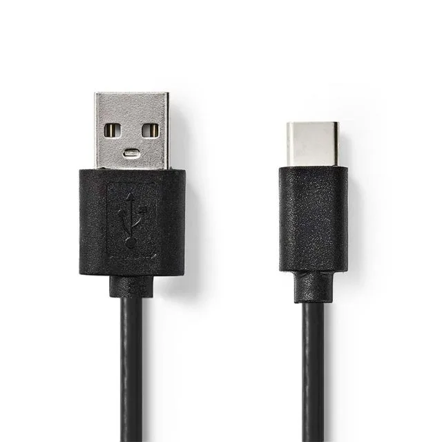 Nedis CCGL60601BK10 | USB 2.0 | USB-A naar USB-C | 1m | Zwart