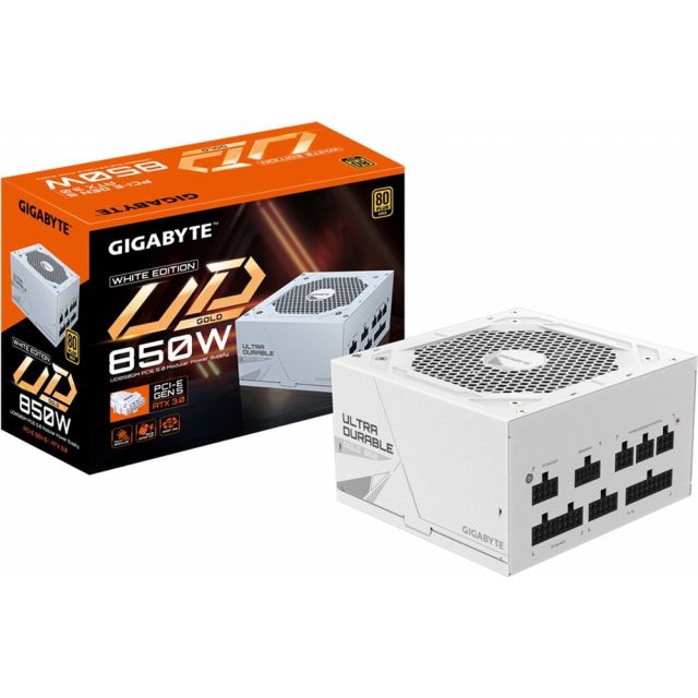 GIGABYTE UD850GM PG5W | 850 Watt Gold ATX 3.0 PSU | Modulair | Power Supply | Voeding