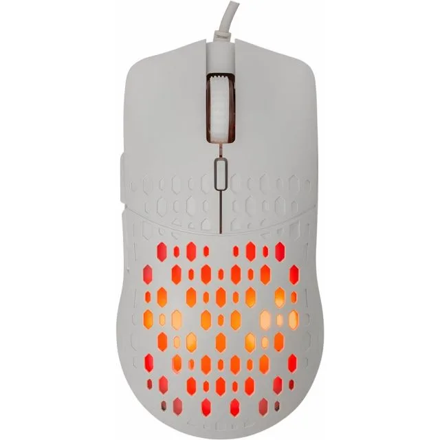 Baracuda OCTOPUS RGB | Bekabelde Gaming Muis | Rechtshandig | USB-A | 3600 DPI | Wit