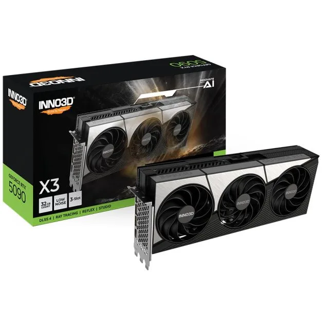 INNO3D GeForce RTX 5090 X3 | 32 GB GDDR7 VRAM | 4K Gaming & AI | Videokaart | GPU | Nvidia