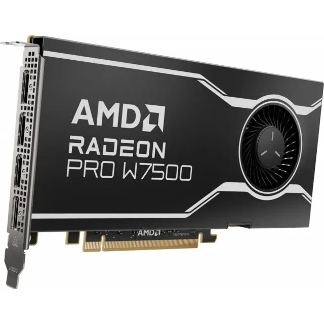 AMD Radeon PRO W7500 | 8GB GDDR6 | PCIe 4.0 x8 | 4x DisplayPort 2.1 | Workstation Videokaart