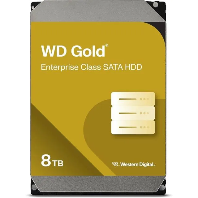 Western Digital Gold WD8005FRYZ | 8TB Enterprise Harde Schijf | 7200 RPM | 256MB Cache | SATA III | 3.5 inch