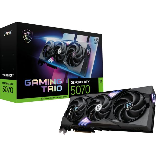 MSI GeForce RTX 5070 GAMING TRIO OC | 12GB GDDR7 VRAM | Videokaart | GPU | Nvidia