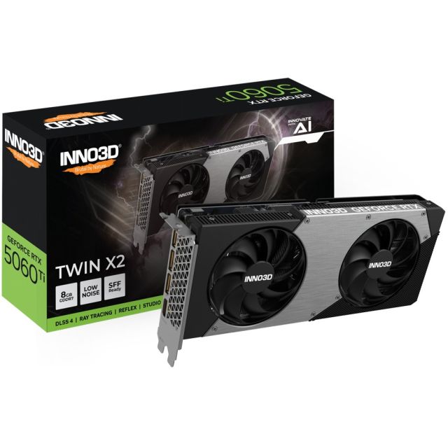 INNO3D GeForce RTX 5060 Ti TWIN X2 | 8GB GDDR7 | DLSS 4 | Videokaart | Nvidia GPU