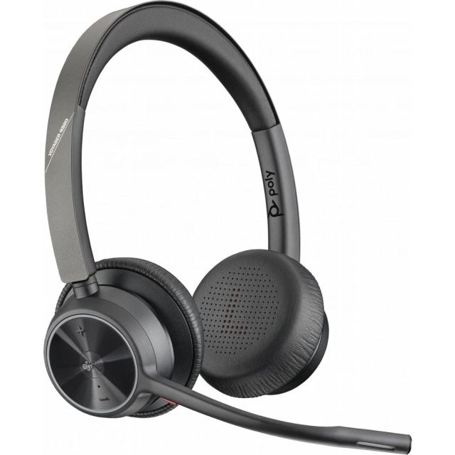 Poly Voyager 4320 MS Stereo | Bluetooth Headset | USB-A Dongle (BT700) | Zwart