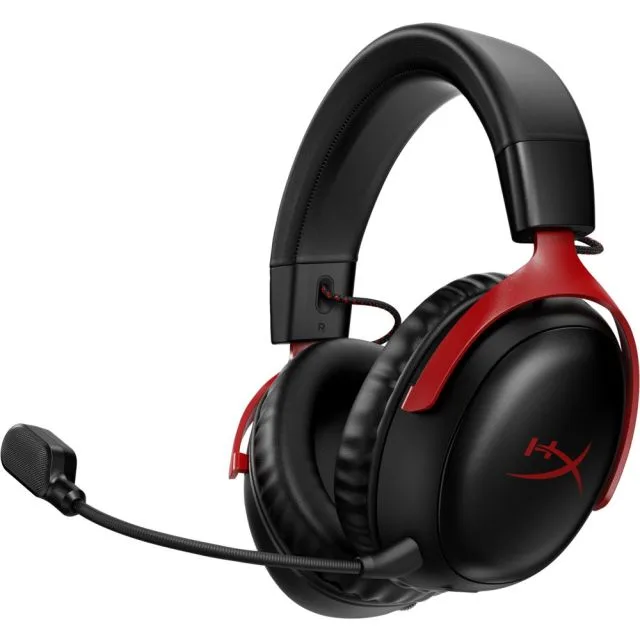 HyperX Cloud III | Draadloze Over-ear Gaming Headset | USB-A & USB-C Receiver | Zwart/Rood