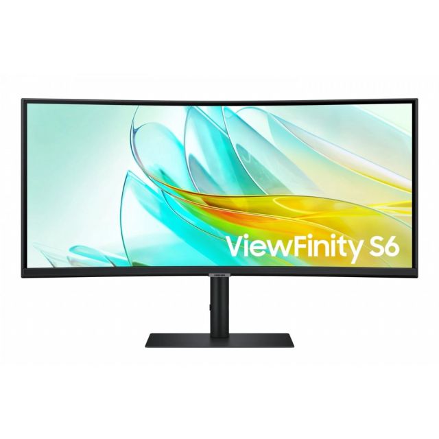 Samsung ViewFinity S6 S65UC | 34" UltraWide Curved Monitor | 100Hz | USB-C Dock | Ethernet | 90W Power Delivery | KVM Switch