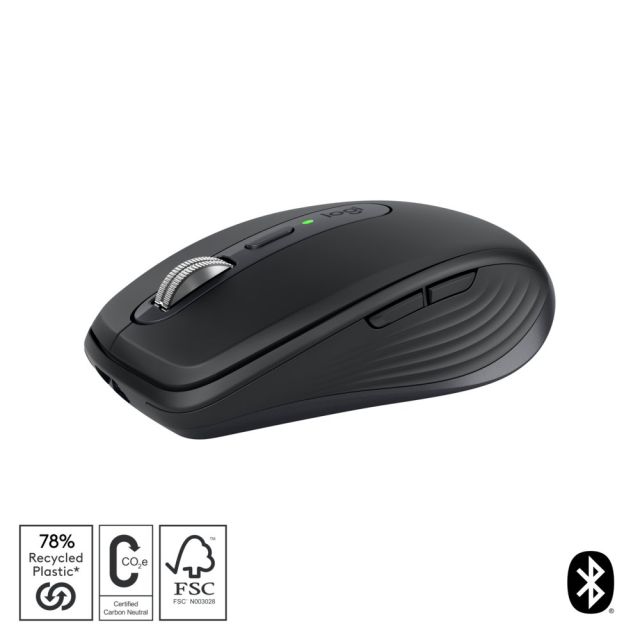 Logitech MX Anywhere 3S | Draadloze Muis | Rechtshandig | RF + Bluetooth | 8000 DPI | Grafiet