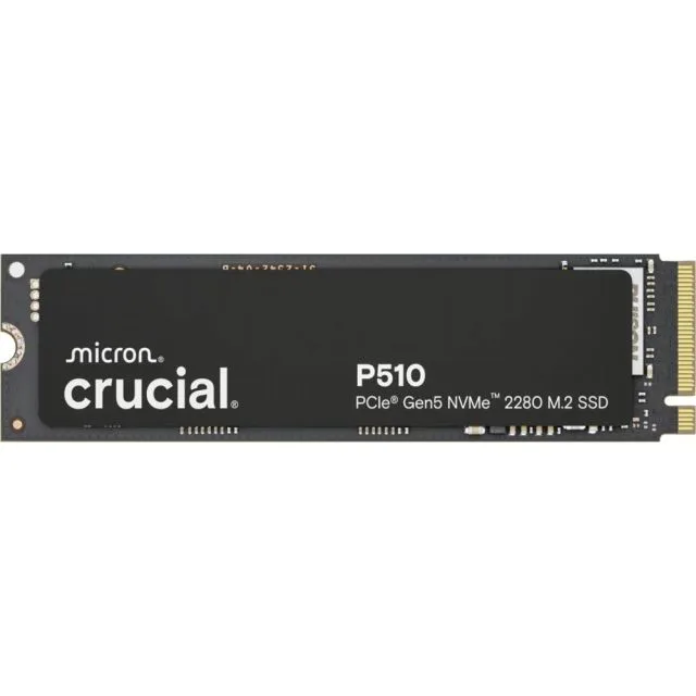 Crucial P510 | 1TB NVMe SSD | M.2 | Gen5 | 11.700MB/s Lezen | 9.500MB/s Schrijven