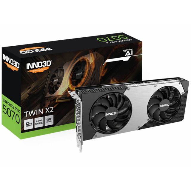 INNO3D GeForce RTX 5070 TWIN X2 | 12GB GDDR7 | DLSS 4 | Videokaart | Nvidia GPU