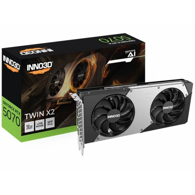 INNO3D GeForce RTX 5070 TWIN X2 | 12GB GDDR7 | DLSS 4 | Videokaart | Nvidia GPU