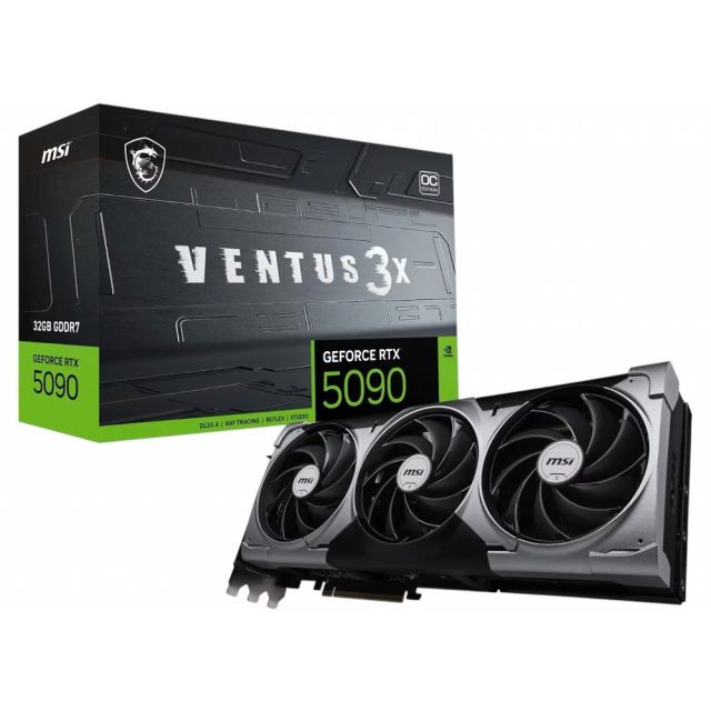 MSI GeForce RTX 5090 Ventus 3X OC | 32 GB GDDR7 VRAM | 4K Gaming & AI | Videokaart | GPU | Nvidia