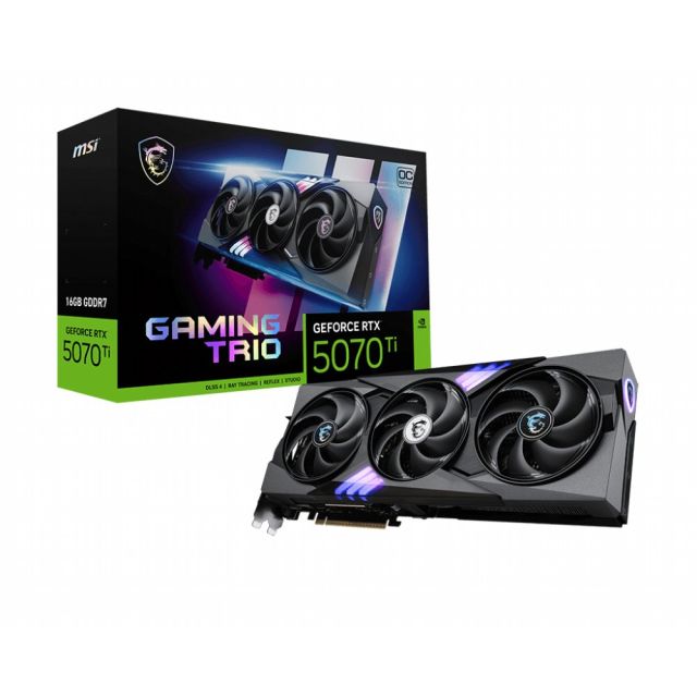 MSI GeForce RTX 5070 Ti GAMING TRIO OC | 16GB GDDR7 | DLSS 4 | Videokaart | Nvidia GPU