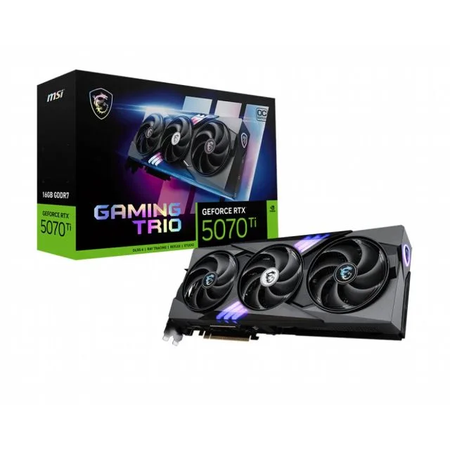 MSI GeForce RTX 5070 Ti GAMING TRIO OC | 16GB GDDR7 | DLSS 4 | Videokaart | Nvidia GPU