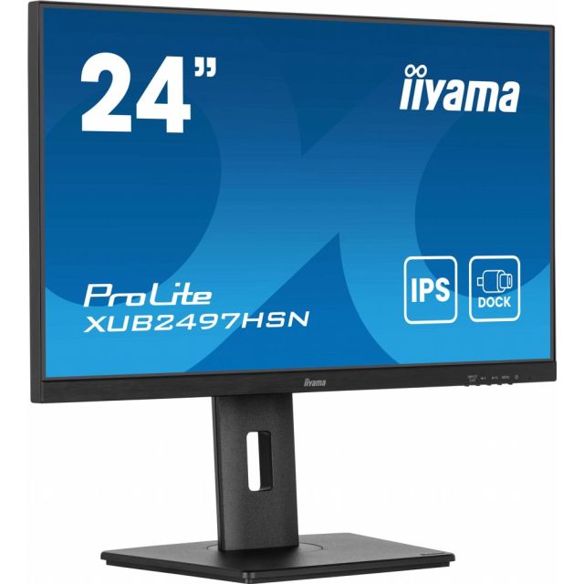 Iiyama ProLite XUB2497HSN-B2 23,8'' | 1920x1080 IPS | 100Hz | USB-C Dock | LAN | Full HD Monitor