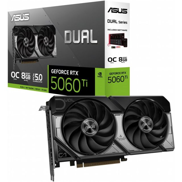 ASUS Dual GeForce RTX 5060 Ti | 8GB GDDR7 | DLSS 4 | Videokaart | Nvidia GPU