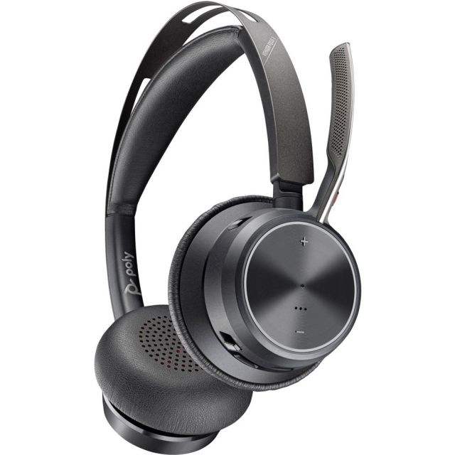 HP Poly Voyager Focus 2 UC Stereo | Bluetooth Headset | USB-C (met USB-A Adapter) | Zwart