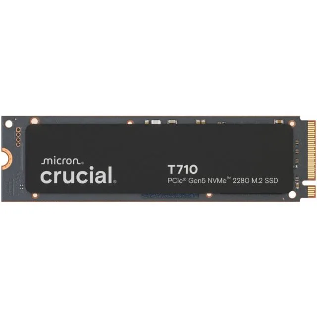 Crucial T710 | 4 TB NVMe SSD | M.2 | Gen5 | 14.500 MB/s Lezen | 12.700 MB/s Schrijven