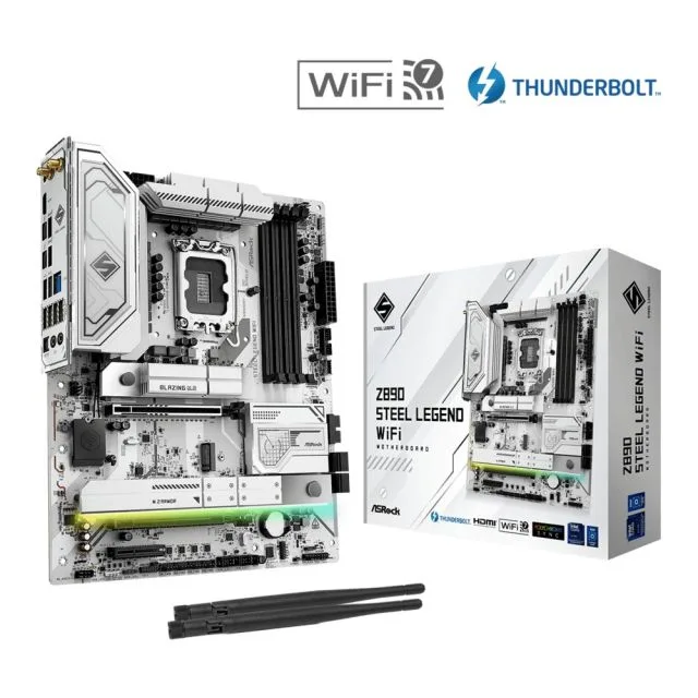 ASRock Z890 Steel Legend WiFi | Socket LGA 1851 | Intel Z890 | 4xDDR5 | ATX | Moederbord