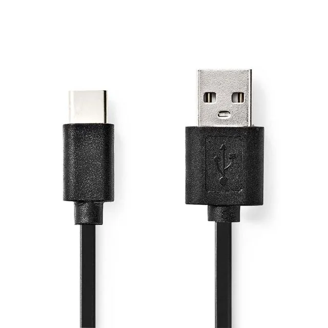Nedis CCGL60600BK10 | USB 2.0 | USB-A naar USB-C | 1m | Zwart