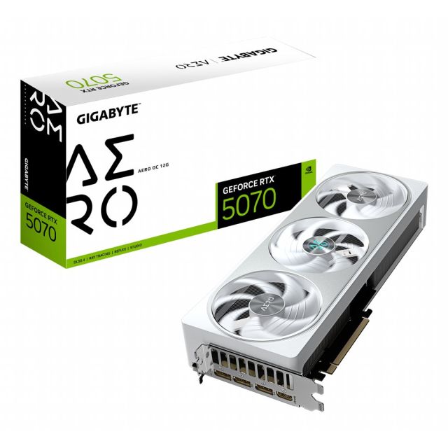 GIGABYTE GeForce RTX 5070 AERO OC | 12GB GDDR7 | DLSS 4 | Videokaart | Nvidia GPU