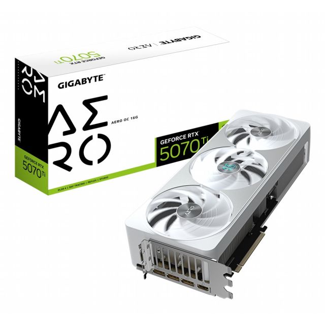 GIGABYTE GeForce RTX 5070 Ti AERO OC | 16GB GDDR7 | DLSS 4 | Videokaart | Nvidia GPU