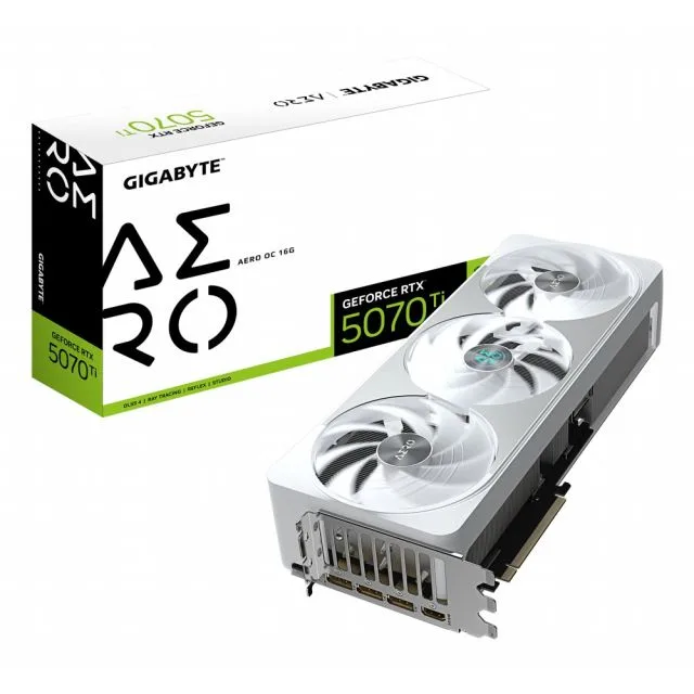 GIGABYTE GeForce RTX 5070 Ti AERO OC | 16GB GDDR7 | DLSS 4 | Videokaart | Nvidia GPU