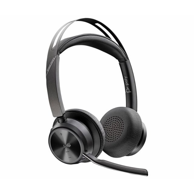 HP Poly Voyager Focus 2 MS Stereo | Bluetooth Headset (ANC) | USB-C (met USB-A Adapter) | Zwart