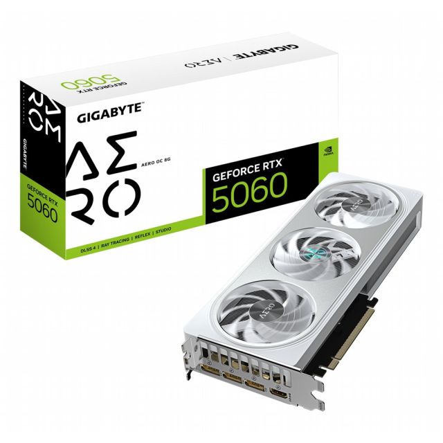 GIGABYTE GeForce RTX 5060 AERO OC | 8GB GDDR7 | DLSS 4 | Videokaart | Nvidia GPU
