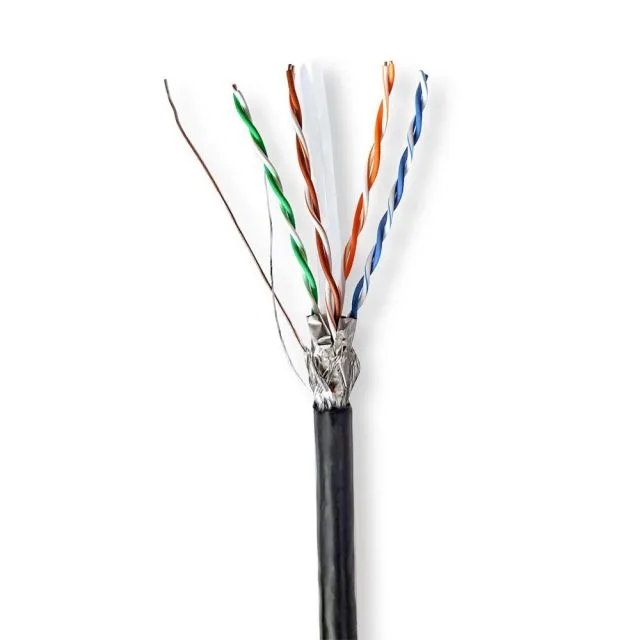 Nedis netwerkkabel | Cat6 | S/FTP (S-STP) | 305 m | Zwart | CCBG8594BK305S