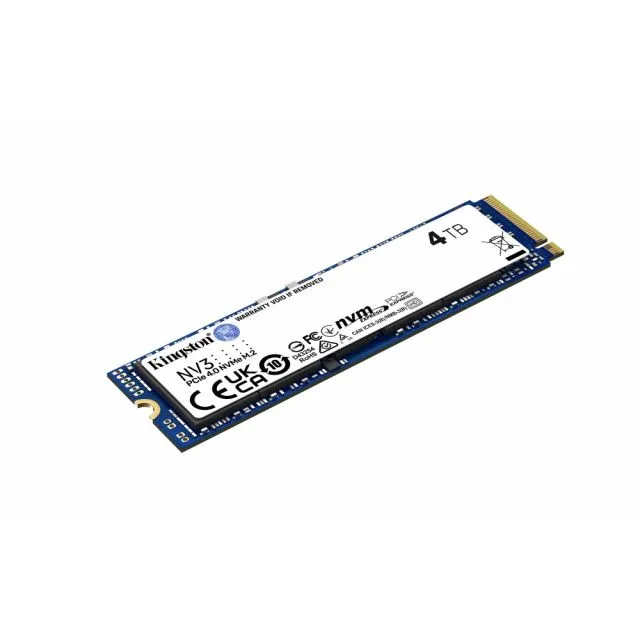 Kingston NV3 | 4TB NVMe SSD | M.2 | Gen4 | 6.000MB/s Lezen | 5.000MB/s Schrijven