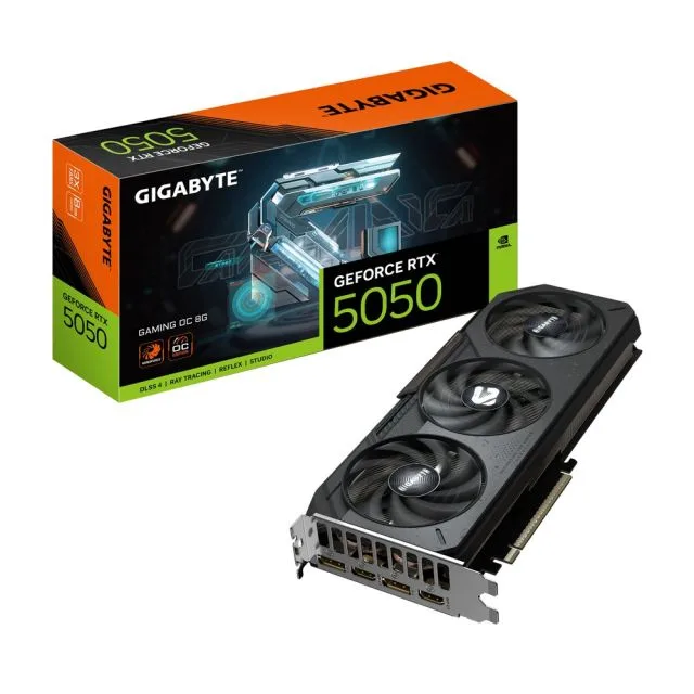 GIGABYTE GeForce RTX 5050 GAMING OC | 8GB GDDR6 | DLSS 4 | Videokaart | Nvidia GPU