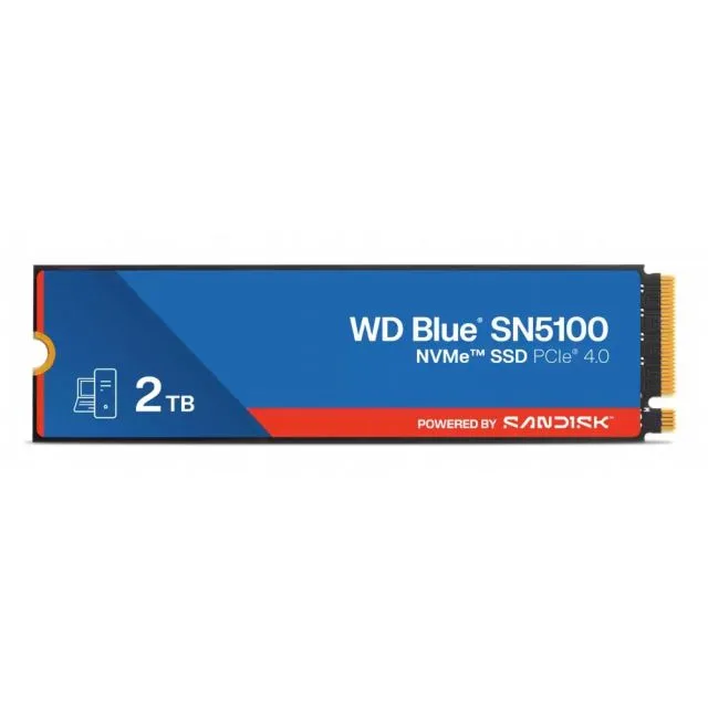 WD Blue SN5100 | 2TB NVMe SSD | PCIe 4.0 x4 | M.2 | Tot 5.000 MB/s
