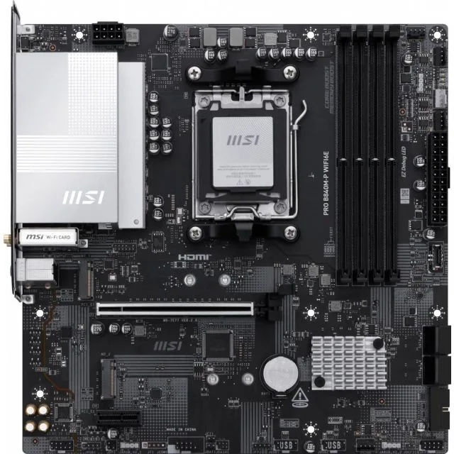 MSI PRO B840M-P WiFi6E | Socket AM5 | AMD B840 | 4xDDR5 | Micro ATX | Moederbord