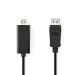 Nedis CCGL37100BK10 | DisplayPort naar HDMI adapterkabel | 1 m | DisplayPort male | HDMI Type A (Standaard) | Full HD 1080p | Zwart