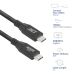 ACT | USB 3.0 Kabel | 10Gbps | 60W | USB-C naar USB-C | 1m | Zwart