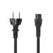 Nedis CEGL10130BK20 | Elektriciteitssnoer | 2 m | CEE 7/17 naar CEE 16/5 | Zwart