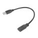 ACT Adapterkabel | USB Type-A (Male) naar USB Type-C (Female) | 0,2 meter