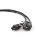Gembird PC-186-ML12 | 3 m Stroomkabel | Schuko (CEE 7/7) naar C5 (Mickey Mouse) | Zwart | VDE-goedgekeurd | 10A / 250V