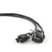Gembird PC-186-ML12 | 3 m Stroomkabel | Schuko (CEE 7/7) naar C5 (Mickey Mouse) | Zwart | VDE-goedgekeurd | 10A / 250V