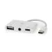 Nedis CCGB64790WT01 | Laptop Dock & Poortreplicator USB 2.0 Type-C | 1× USB-A + 1× USB-C + 3,5 mm audio | 480 Mbps | Wit